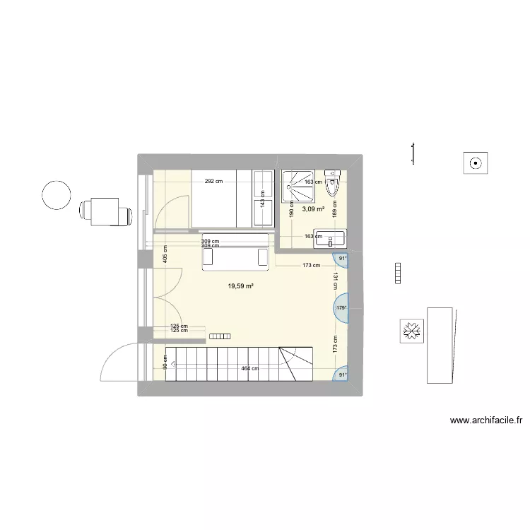 Imm C - Appartement RDC. Plan de 