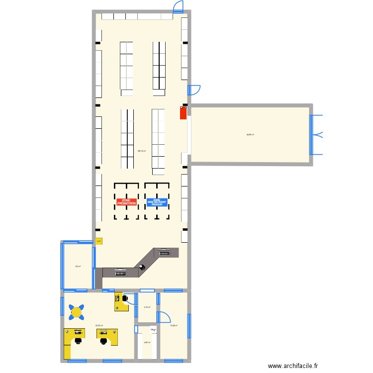 MONTELIMAR. Plan de 7 pièces et 292 m2