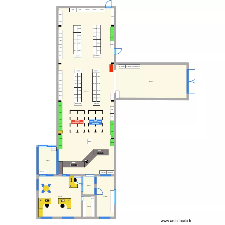 MONTELIMAR. Plan de 7  et 293 m²