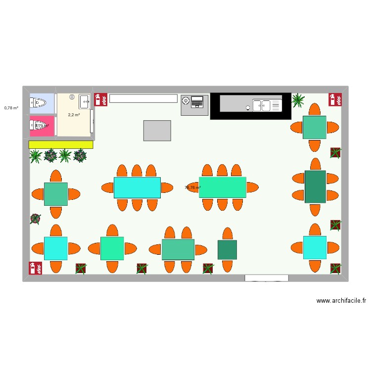 RESTO. Plan de 0 pièce et 0 m2