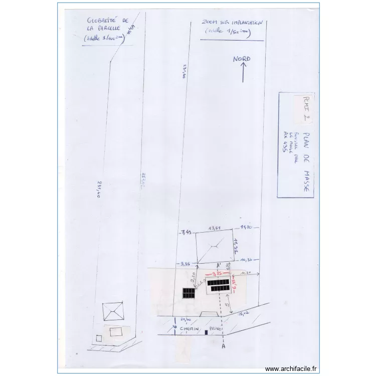ROUSSEL PLAN DE MASSE PV. Plan de 