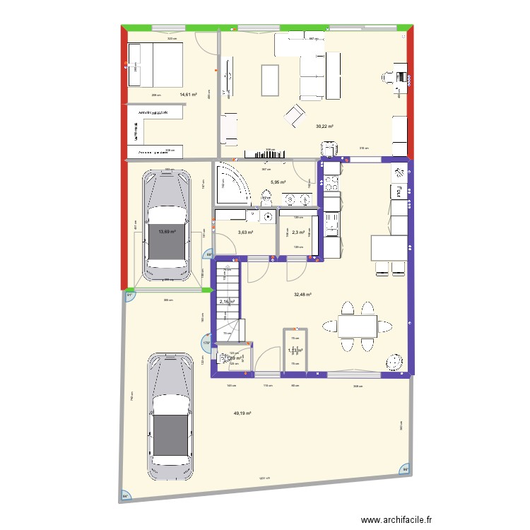 plan rdc 4. Plan de 11 pièces et 151 m2