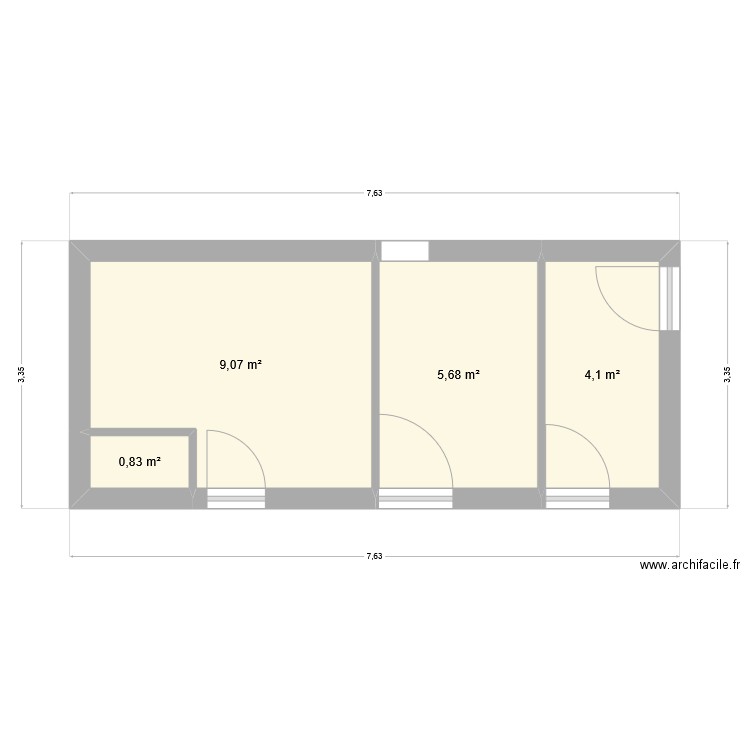 NEW-GAR. Plan de 4 pièces et 20 m2