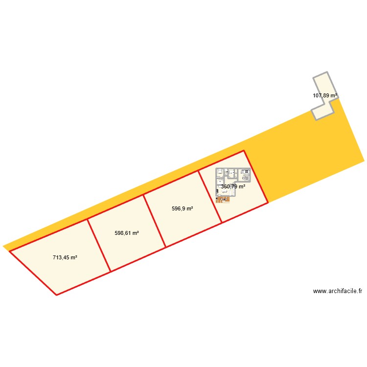 maison mauro. Plan de 13 pièces et 2619 m2