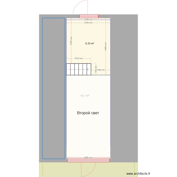 A-frame 9 метров Пересвет. Plan de 7 pièces et 104 m2