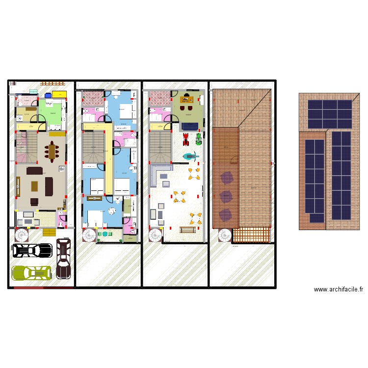 VILLA 8/25. Plan de 43 pièces et 715 m2