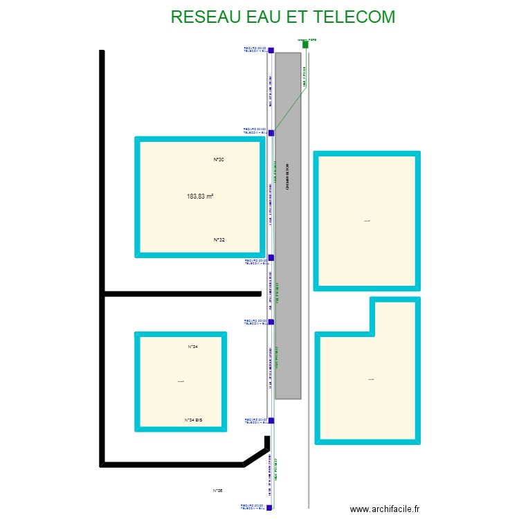 CHANTELOUBE. Plan de 4 pièces et 615 m2