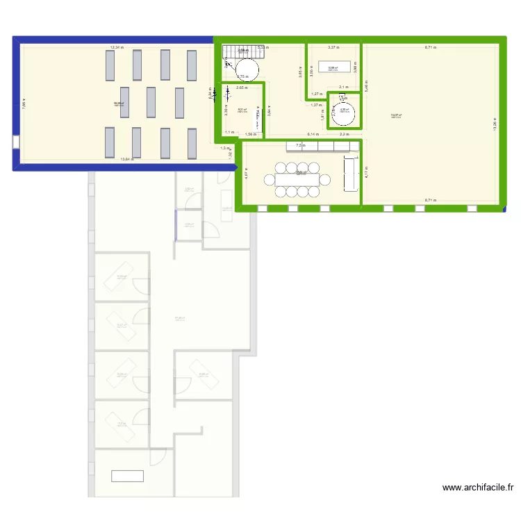Cabinet existant + extension 2.1 Etage. Plan de 
