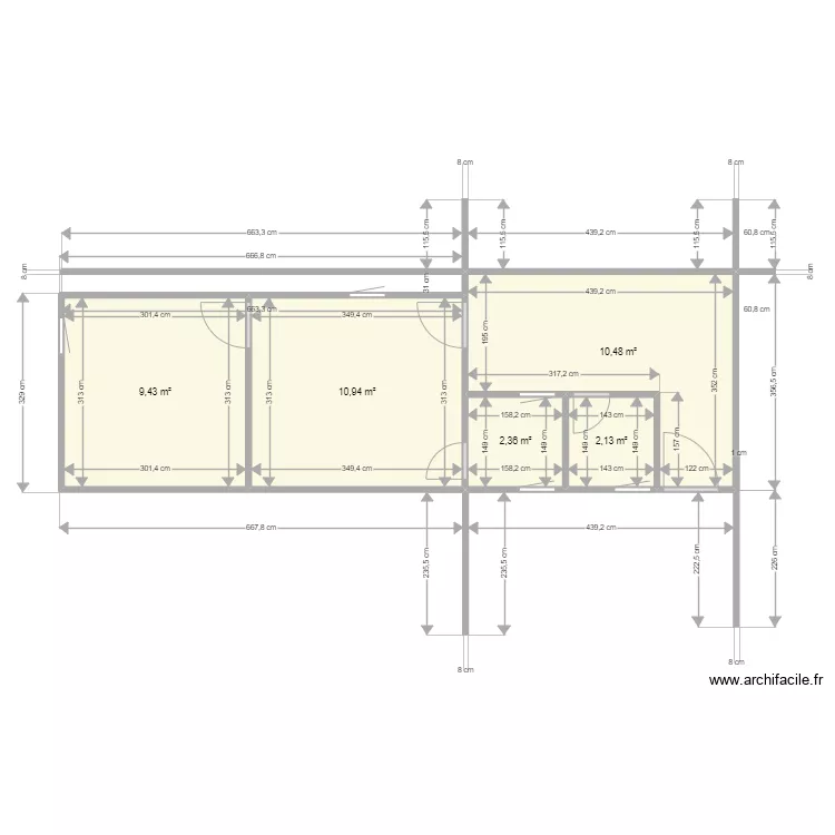 chez moi. Plan de 5  et 35 m²