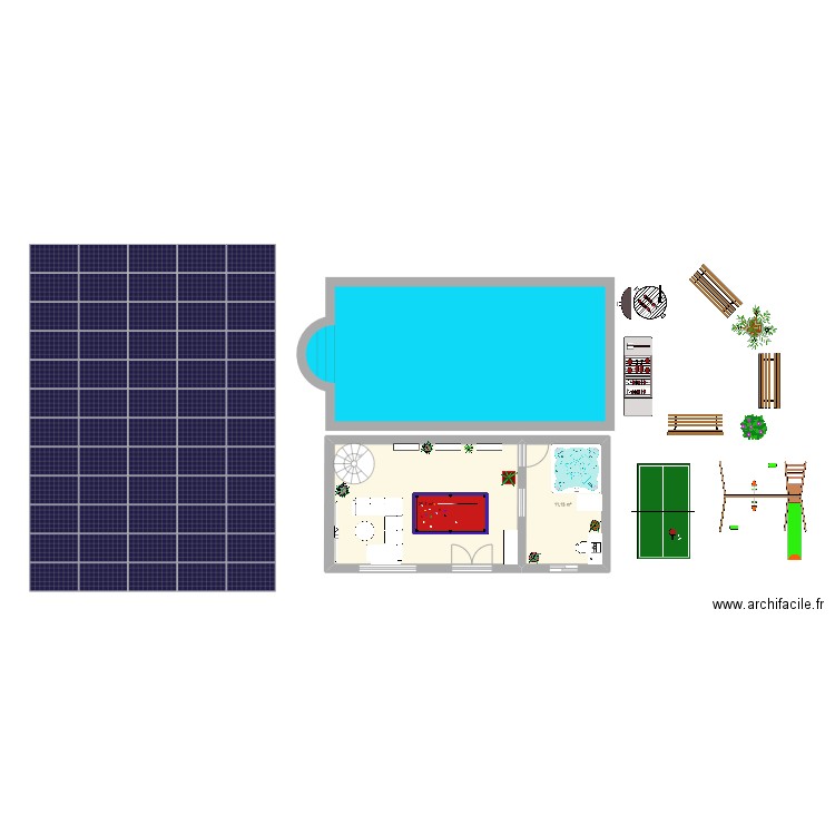 adoc. Plan de 2 pièces et 38 m2