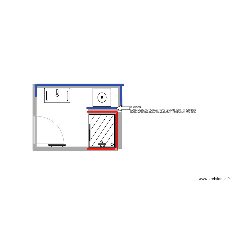SDB. Plan de 0 pièce et 0 m2