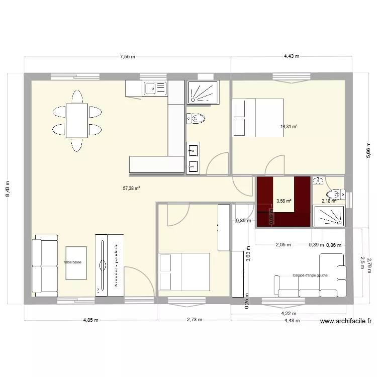 plan1. Plan de 4 et 77 m² plan1. Plan de 4 et 77 m²