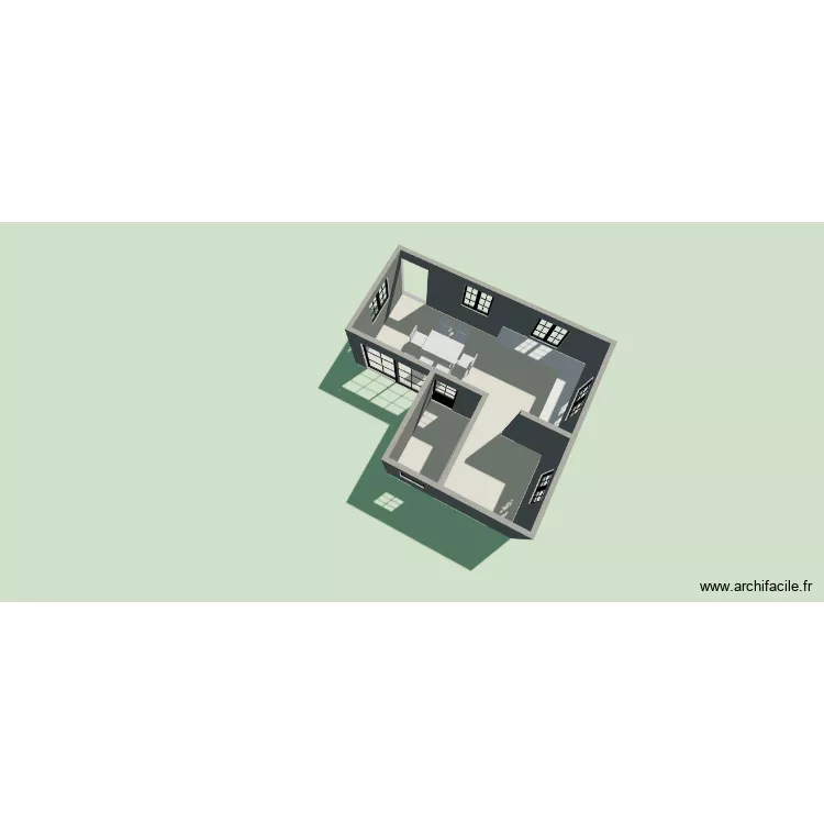 oduf. Plan de 2  et 33 m²