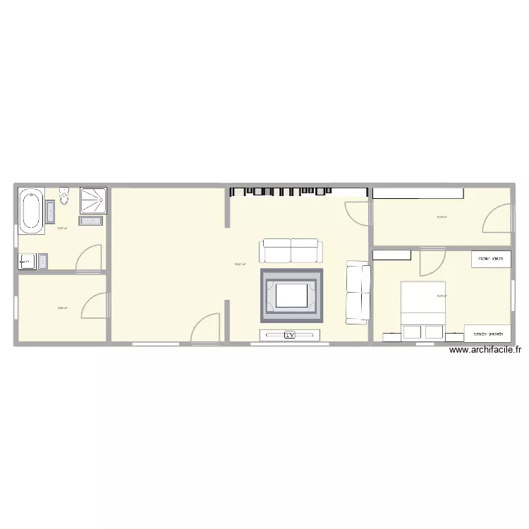 Maison adaptation. Plan de 5 pièces et 292 m²
