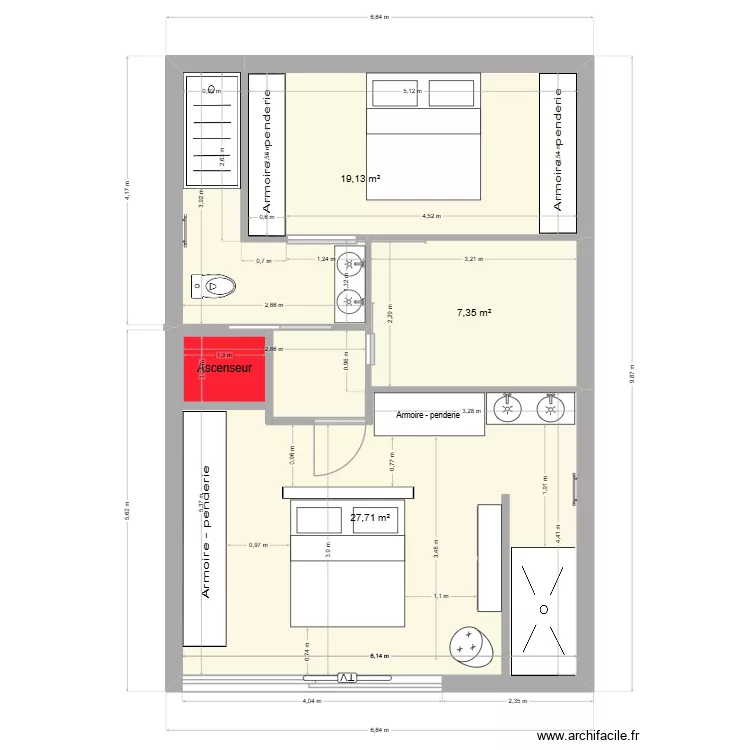R+1 LOFT 4. Plan de 4 et 58 m² R+1 LOFT 4. Plan de 4 et 58 m²