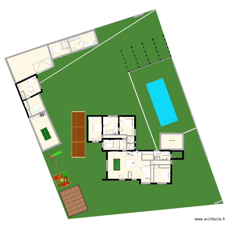 acqueduc9.2. Plan de 28 pièces et 309 m2