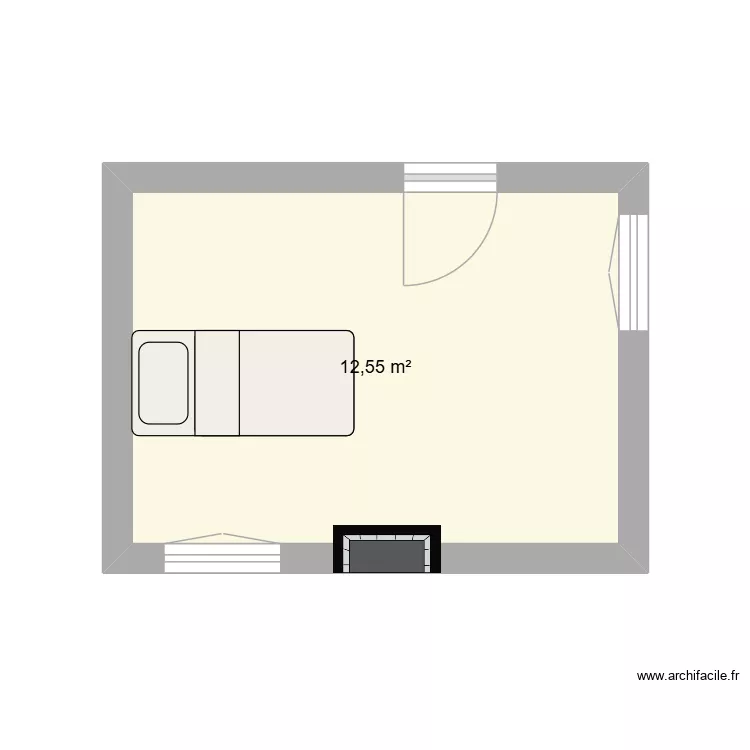 CHAMBRE 1. Plan de 1 et 13 m² CHAMBRE 1. Plan de 1 et 13 m²