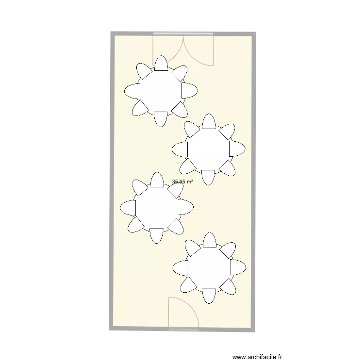 SAM 32 couverts. Plan de 