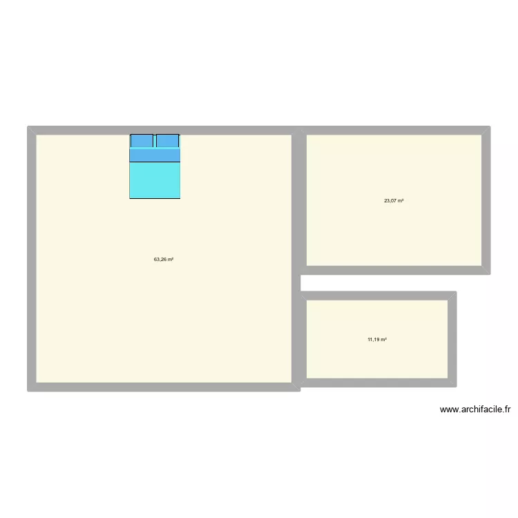 Plan 1. Plan de 2 et 77 m² Plan 1. Plan de 2 et 77 m²