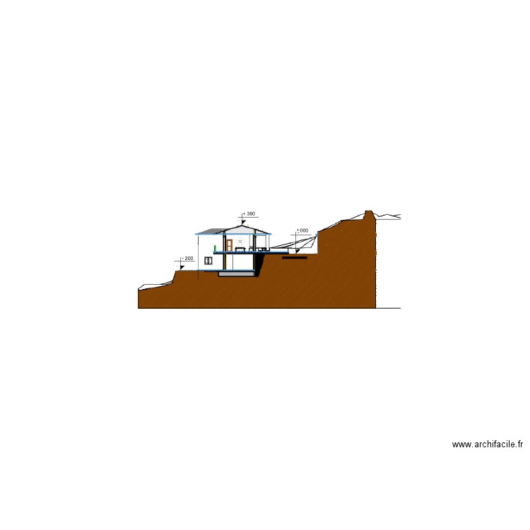 Coupe AA Alex . Plan de 0 pièce et 0 m2