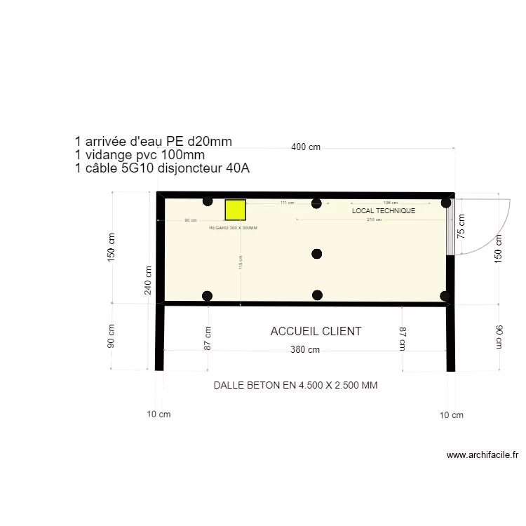 SCHEMA IMPLANTATION KIOSQUE PHOTOMATON. Plan de 