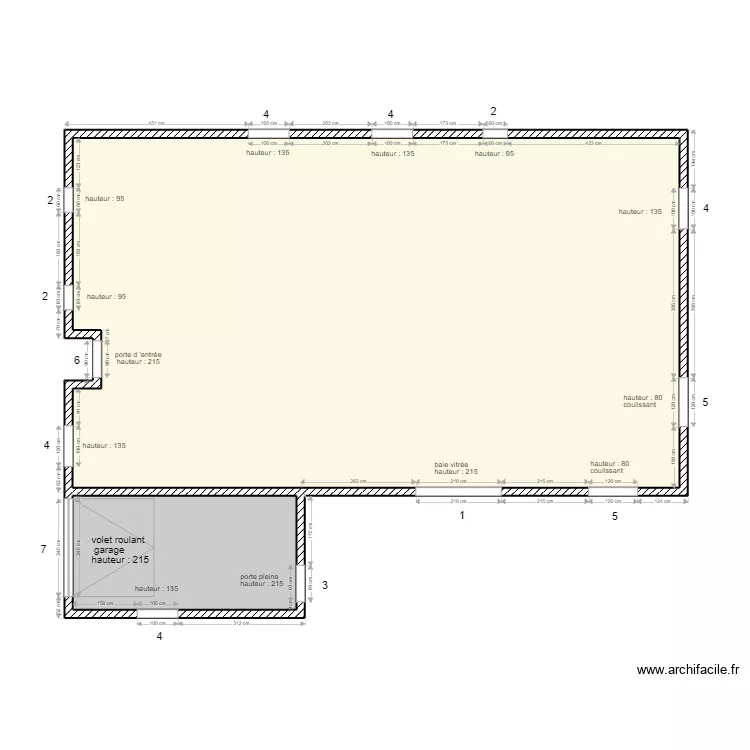 plan cotation ouverture maison . Plan de plan cotation ouverture maison . Plan de