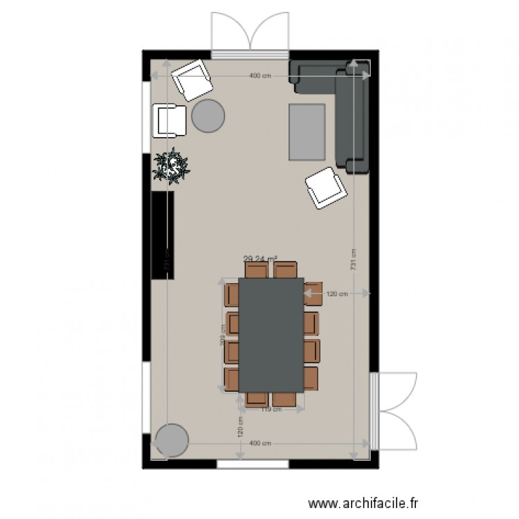 Salon 2 sans billard. Plan de 0 pièce et 0 m2
