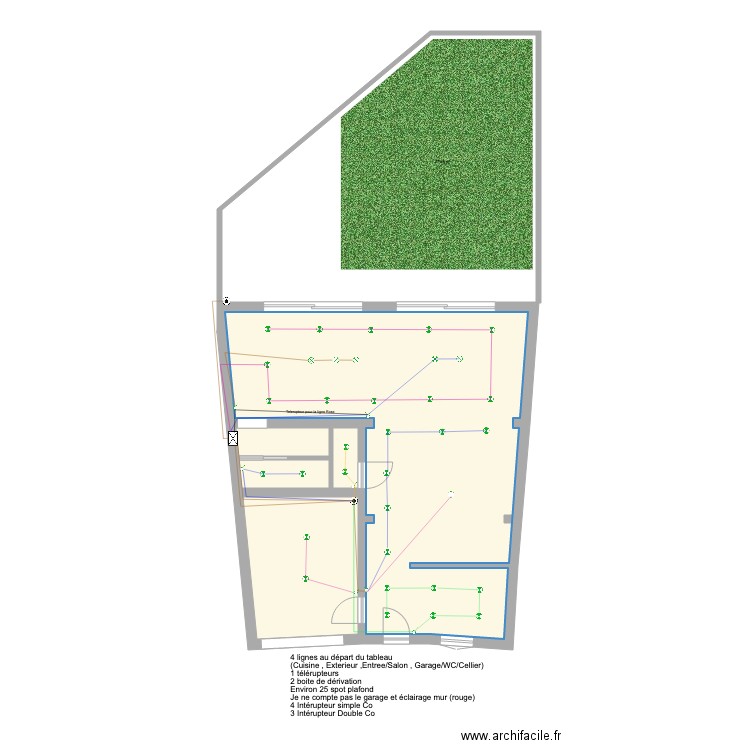 Bacalan RDC Elec Lumiere2. Plan de 0 pièce et 0 m2