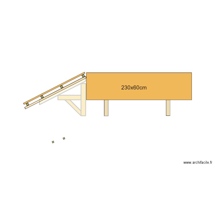 Auvent scooter 01. Plan de 6 pièces et 1 m2