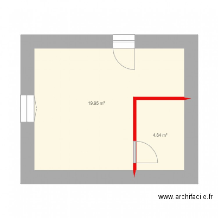 1er étage plan actuel maison village 1. Plan de 0 pièce et 0 m2