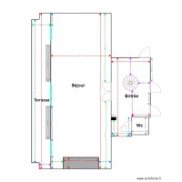 Plan penthouse séjour