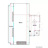 Plan penthouse s&eacute;jour
