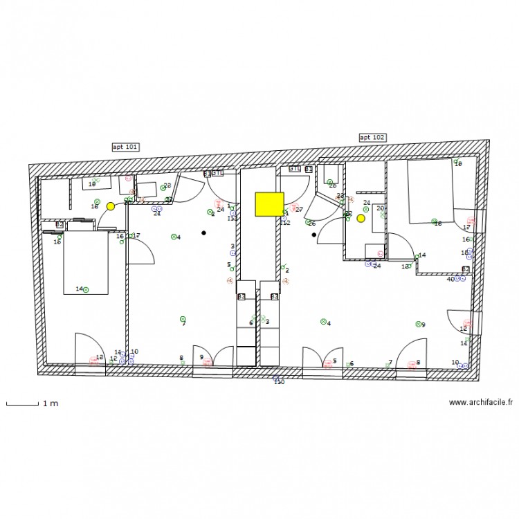 Eclairage 1 etage. Plan de 0 pièce et 0 m2