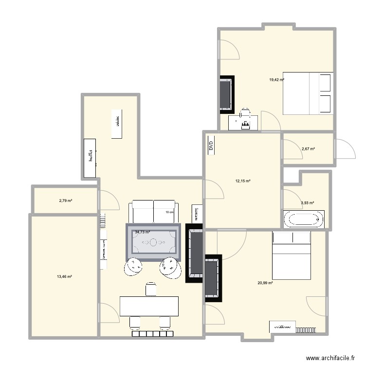 Appart Pau. Plan de 0 pièce et 0 m2