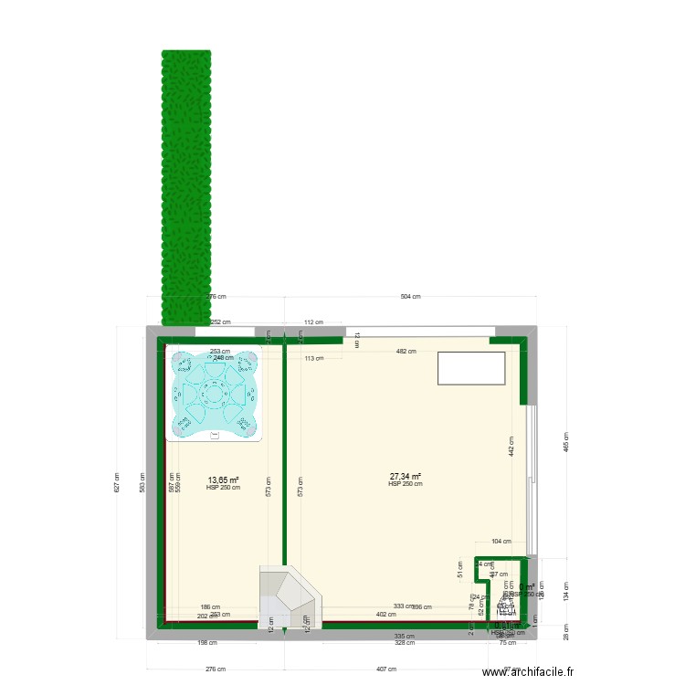 wistub. Plan de 4 pièces et 41 m2