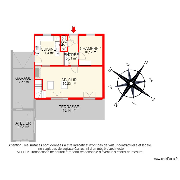 BI 13514 - . Plan de 16 pièces et 176 m2