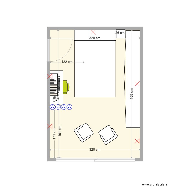 PLAN ELEC BUREAU DRESSING. Plan de 0 pièce et 0 m2