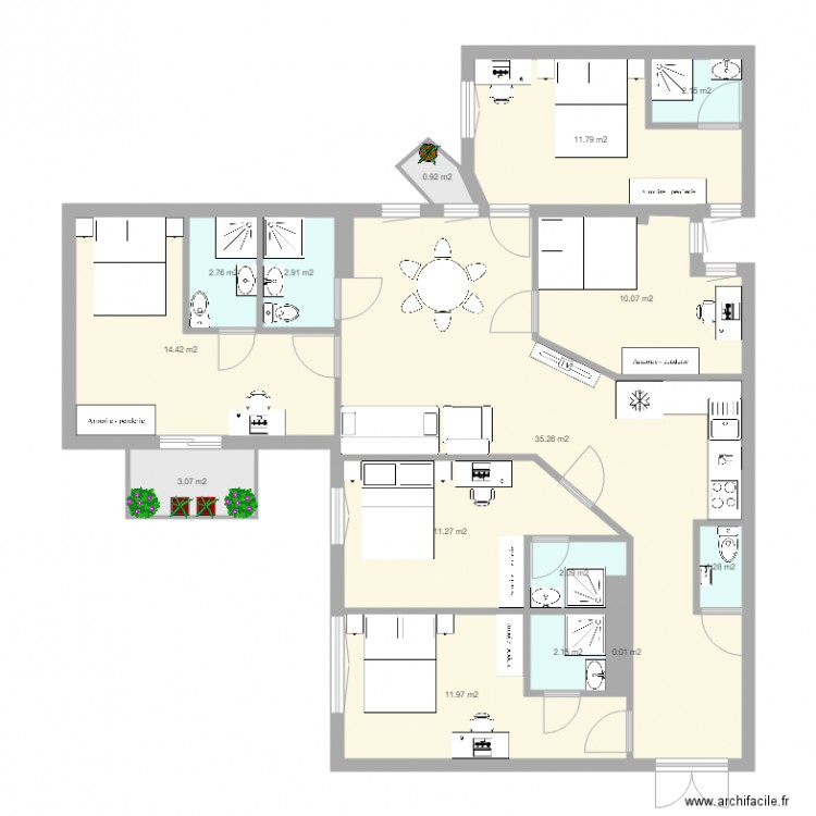 Rakozi 61 AMENAGEMENT. Plan de 0 pièce et 0 m2