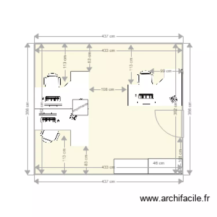 BUREAU 20 V1. Plan de 