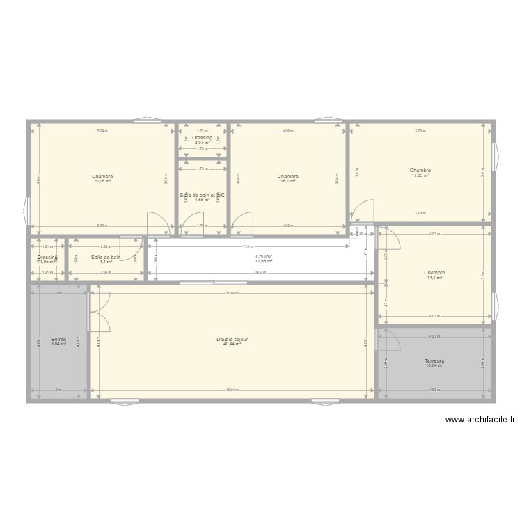 deux pieces 3 gotre. Plan de 12 pièces et 152 m2
