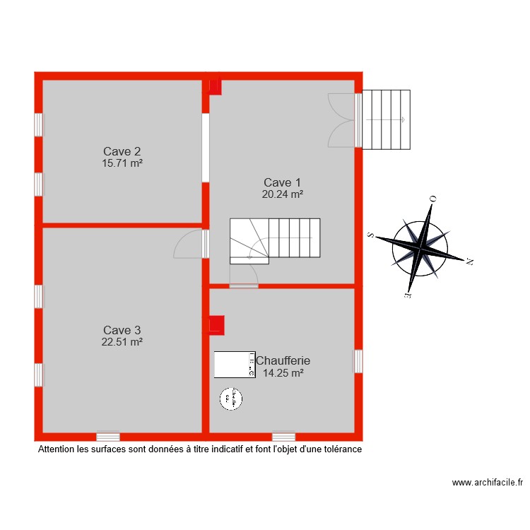 BI 5706 Sous sol côté. Plan de 0 pièce et 0 m2