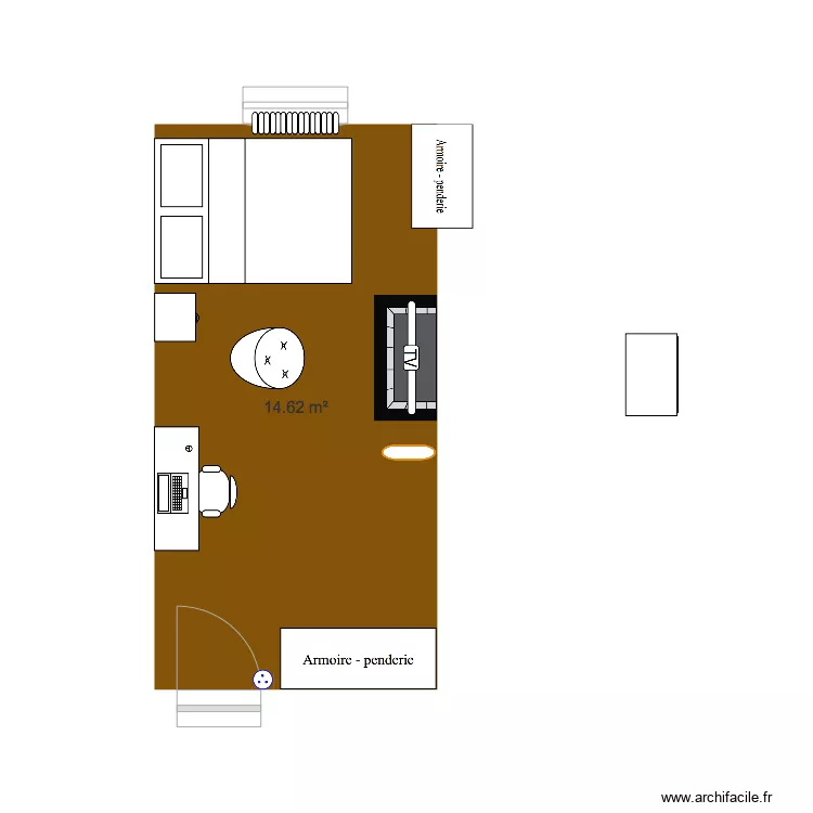 Chambre. Plan de 