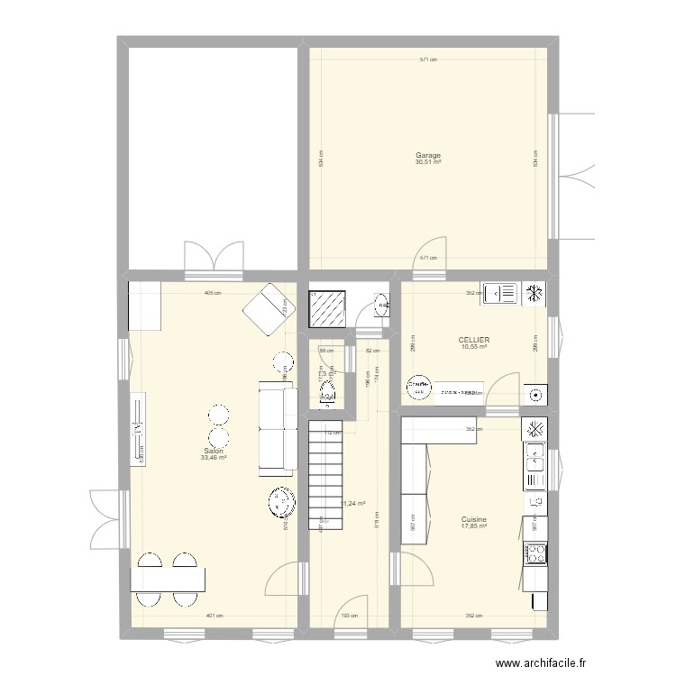 Plassay RDC. Plan de 0 pièce et 0 m2