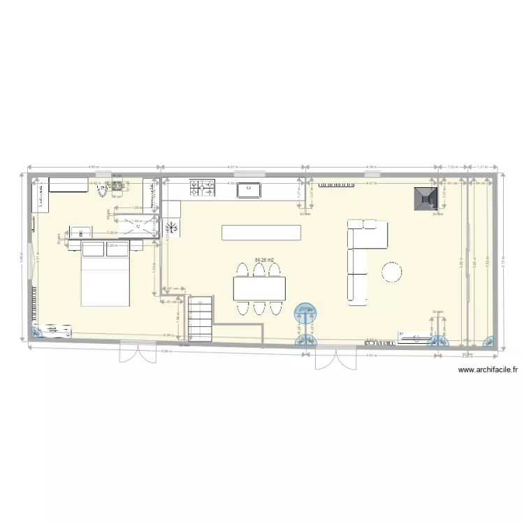 interieur 1 er etage. Plan de 