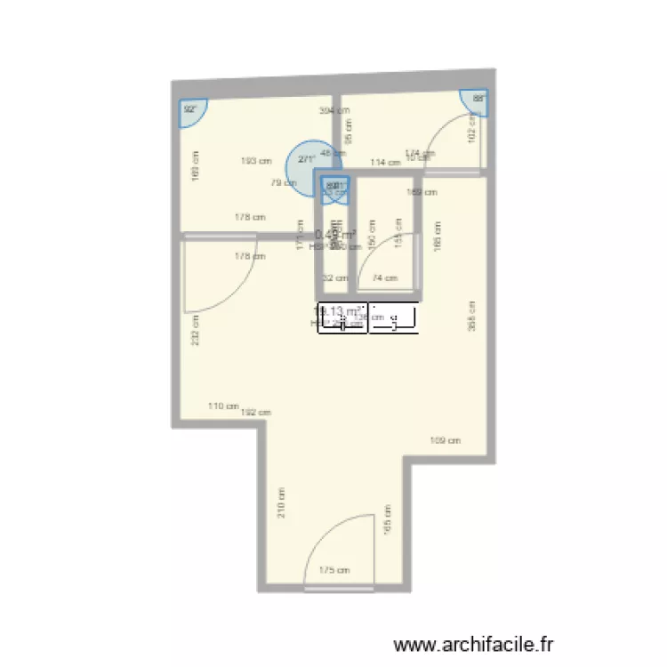Toilettes Le Charcot ERP. Plan de 