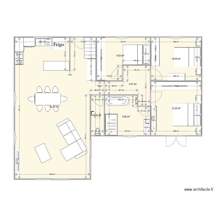 Projet maison type. Plan de 0 pièce et 0 m2