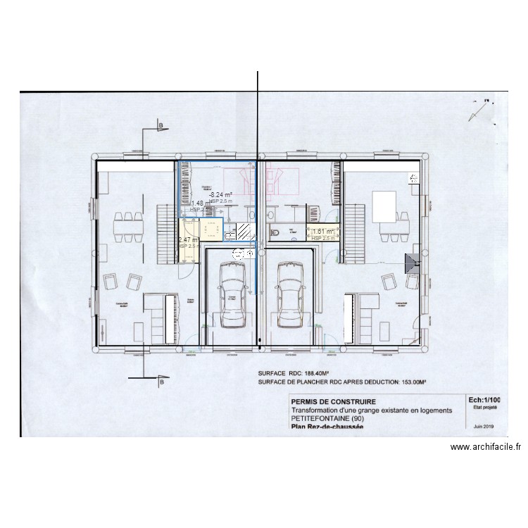SCI PALAIS SALLE S EAU. Plan de 0 pièce et 0 m2