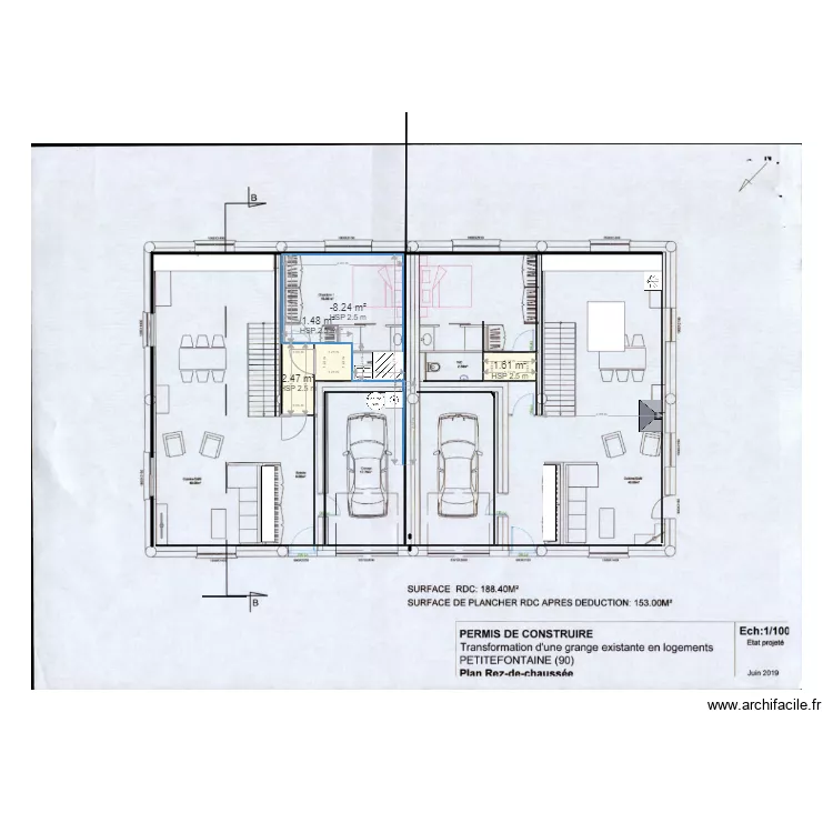 SCI PALAIS SALLE S EAU. Plan de 