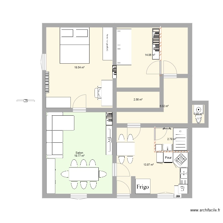 maison ansi. Plan de 0 pièce et 0 m2