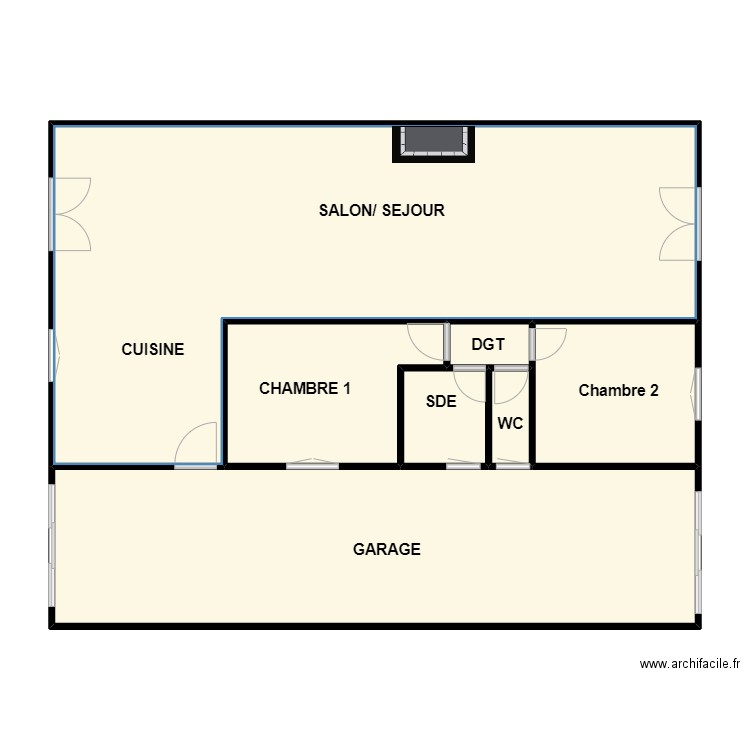 LOIR. Plan de 7 pièces et 116 m2